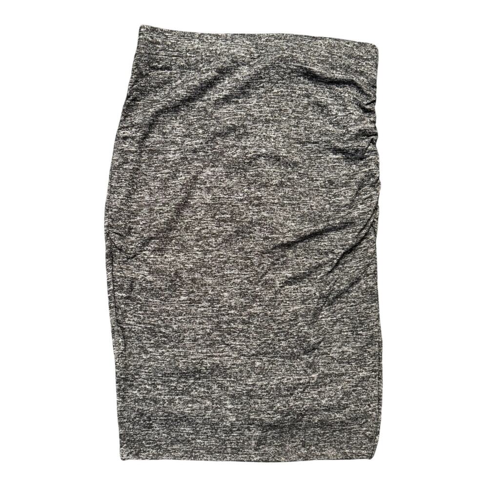 Banana Republic Factory Heather Grey Ruched Jersey Midi Skirt XS
